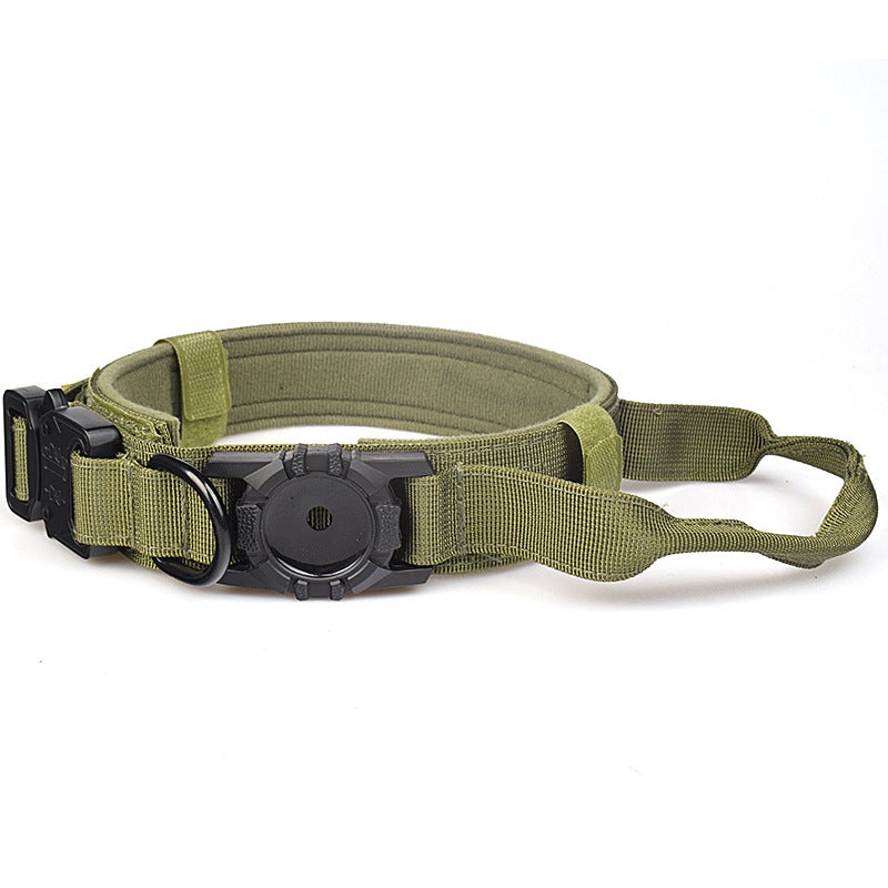 Collier Chien KAMEUN Avec Support Airtag – Nylon Réfléchissant, Néoprène Doux – Réglable – Sécurité Nuit