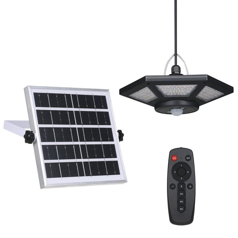 Lampe Solaire Suspendue Avec Détecteur De Mouvement – 152 LED, 6 Modes, Télécommande, Pour Jardin, Garage, Abri - 10
