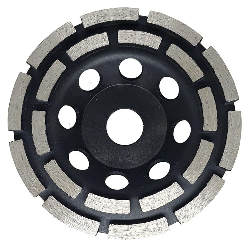 Disque Diamant à Meuler et Poncer, Meule Abrasive Diamantée 125mm x 22,23mm à Double Rangée, pour Poncer Chape, Dalle Béton, Carrelage - 2