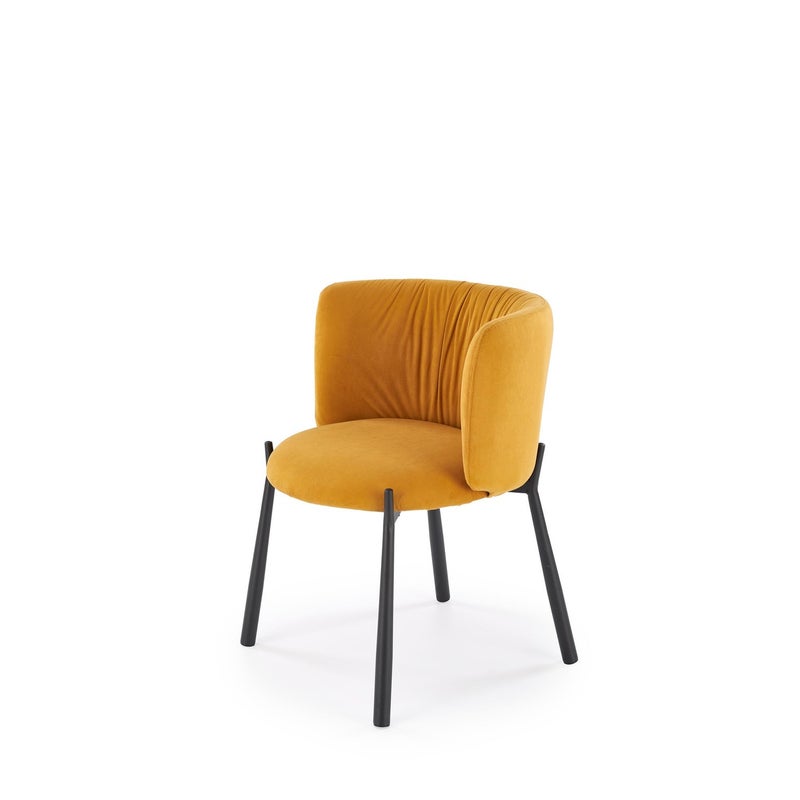 Krzesło tapicerowane K531 VELVET musztardowe