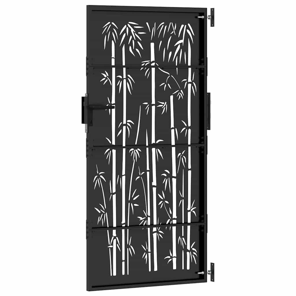 Porte de Jardin Noir 85 x 200 cm Acier peint par poudre vidaXL - 6