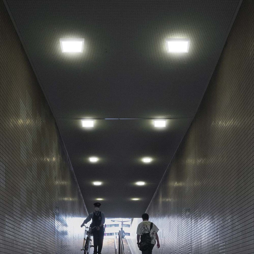 Panel LED 12W, kwadratowy, sufitowy, biały, 3000K - 2
