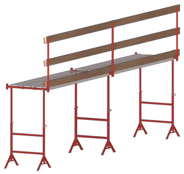 Echafaudage télescopique 1.20 à 2.20m - Longueur 6.00m - KITTR12/21EPX6M - 6