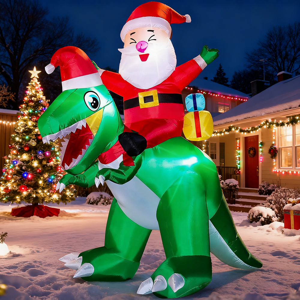 Décoration gonflable noël 185cm, décorations avec lumières led