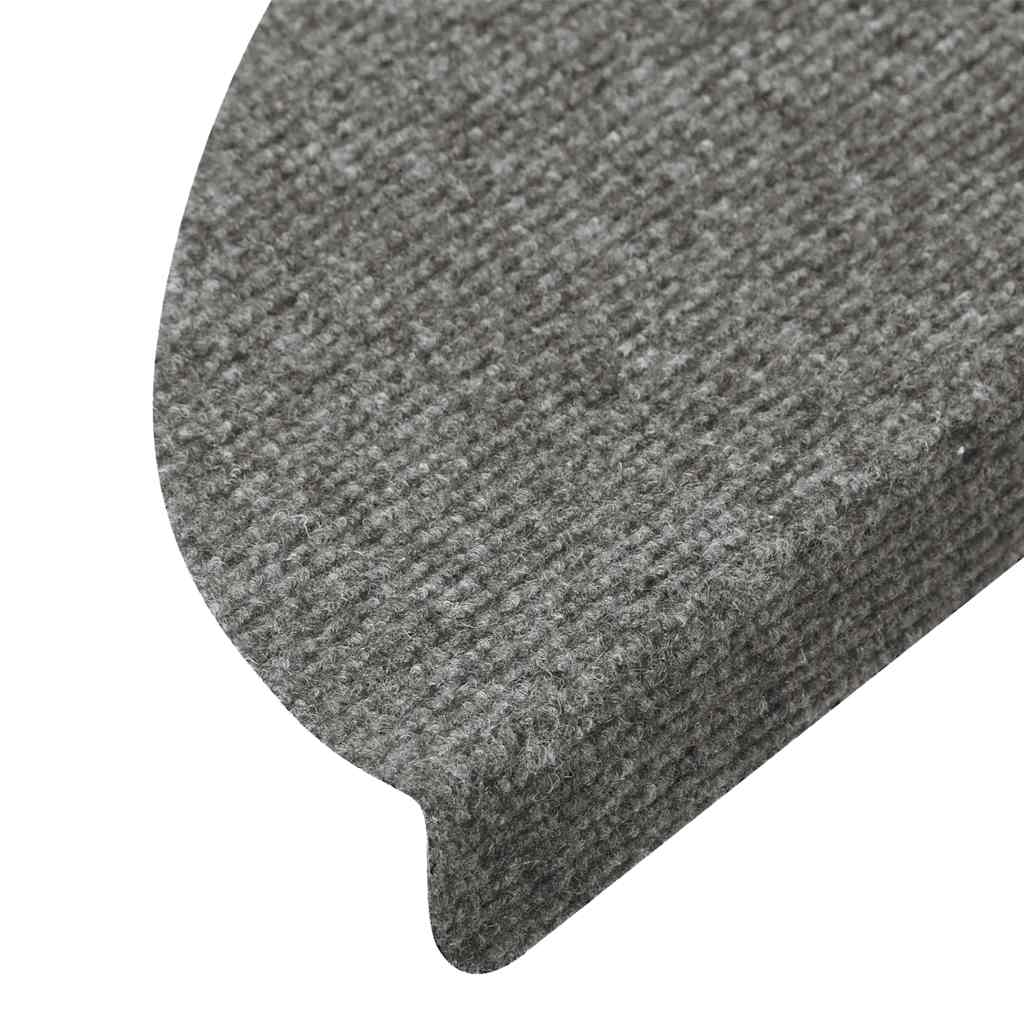vidaXL Tapis d'escalier auto-adhésifs 10 pcs gris 56x17x3 cm - 7