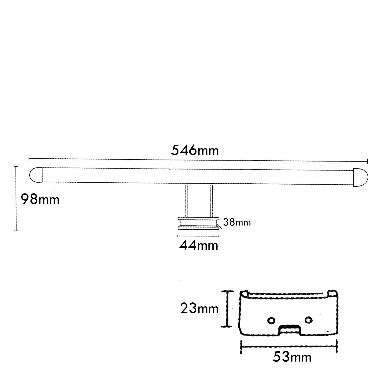 Lámpara de pared LED para baño, 12 W, 960 lúmenes, 3 niveles de luz (3000/4000/6000 K), para espejo de baño, 230 V, 54 cm. - 4