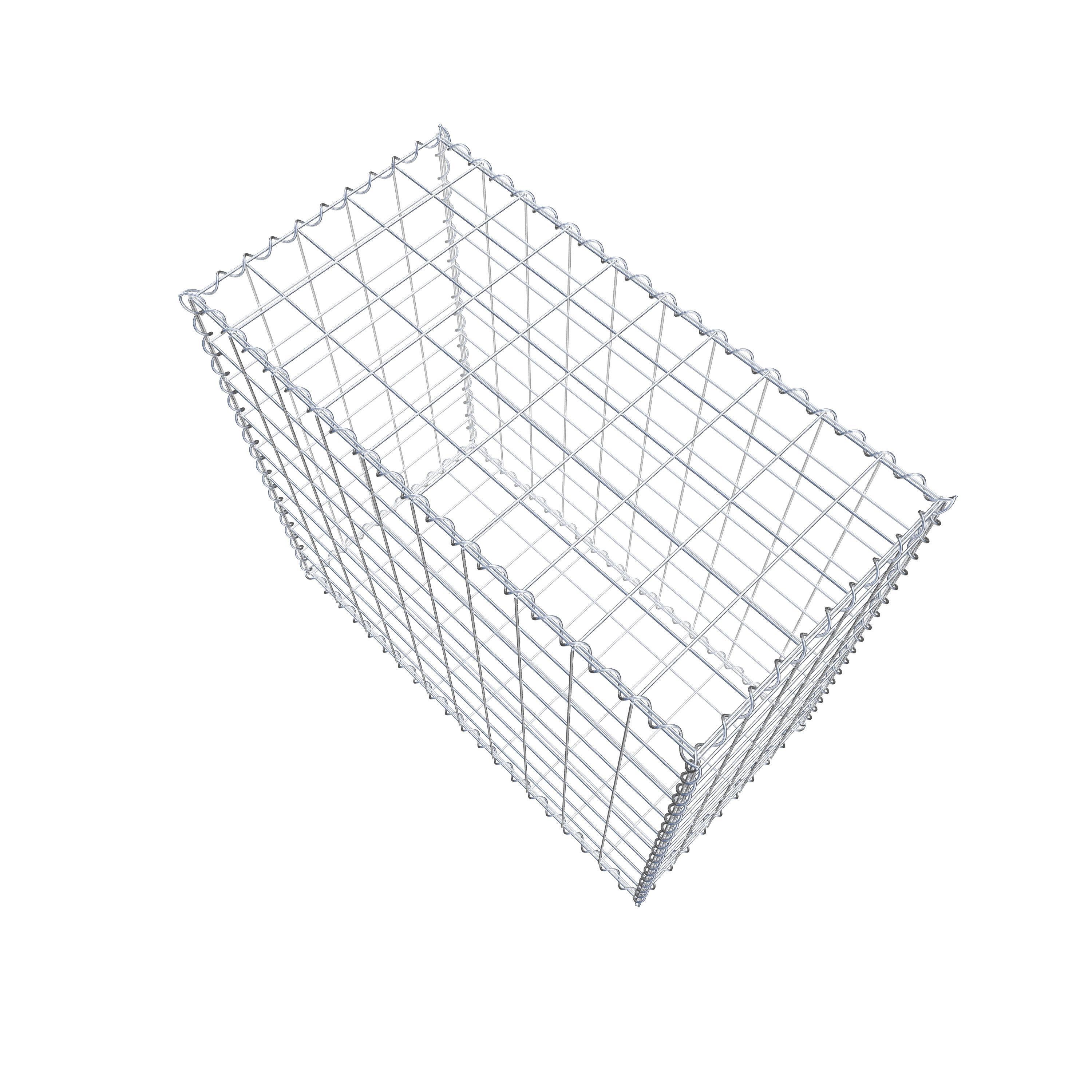 Gavión de acero galvanizado 100x90x50cm (LxAxP), malla 10 x 10cm, Espiral, jaula metálica para muro o jardín - 5