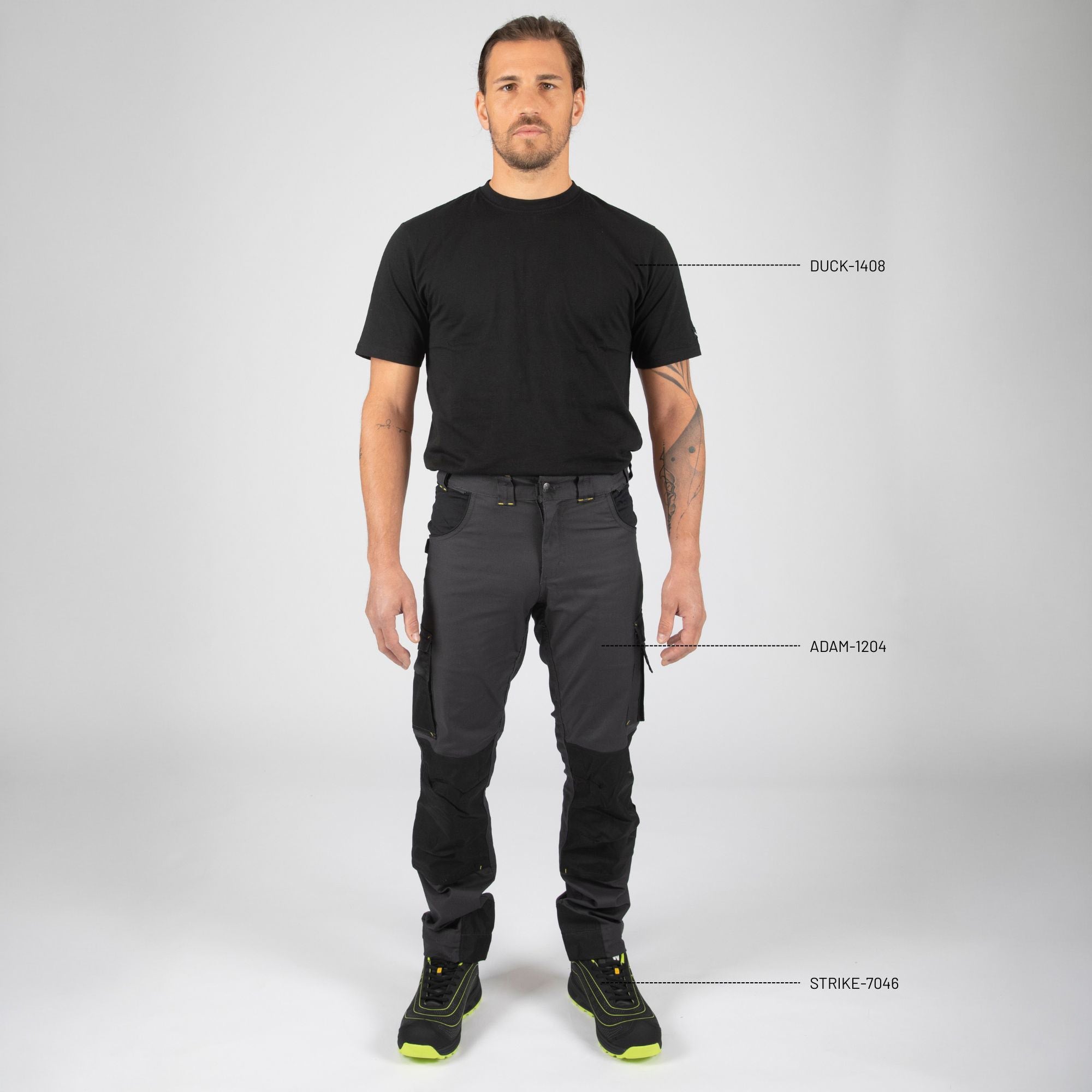 ADAM - PANTALON DE TRAVAIL - 1204 Gris , Noir 52 - 2