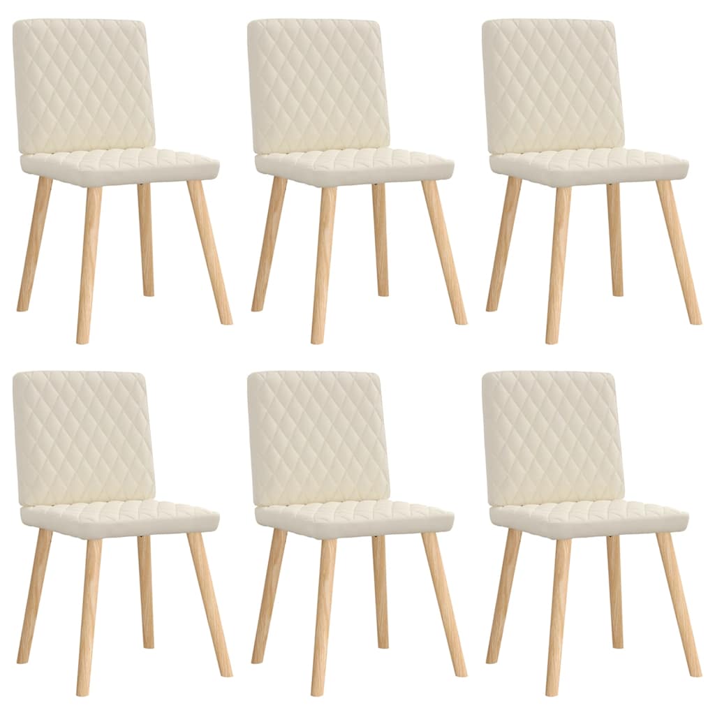 Juego De 6 Sillas De Comedor De Terciopelo Beige, Con Patas De Metal Plateado - Para Salón, Comedor O Dormitorio