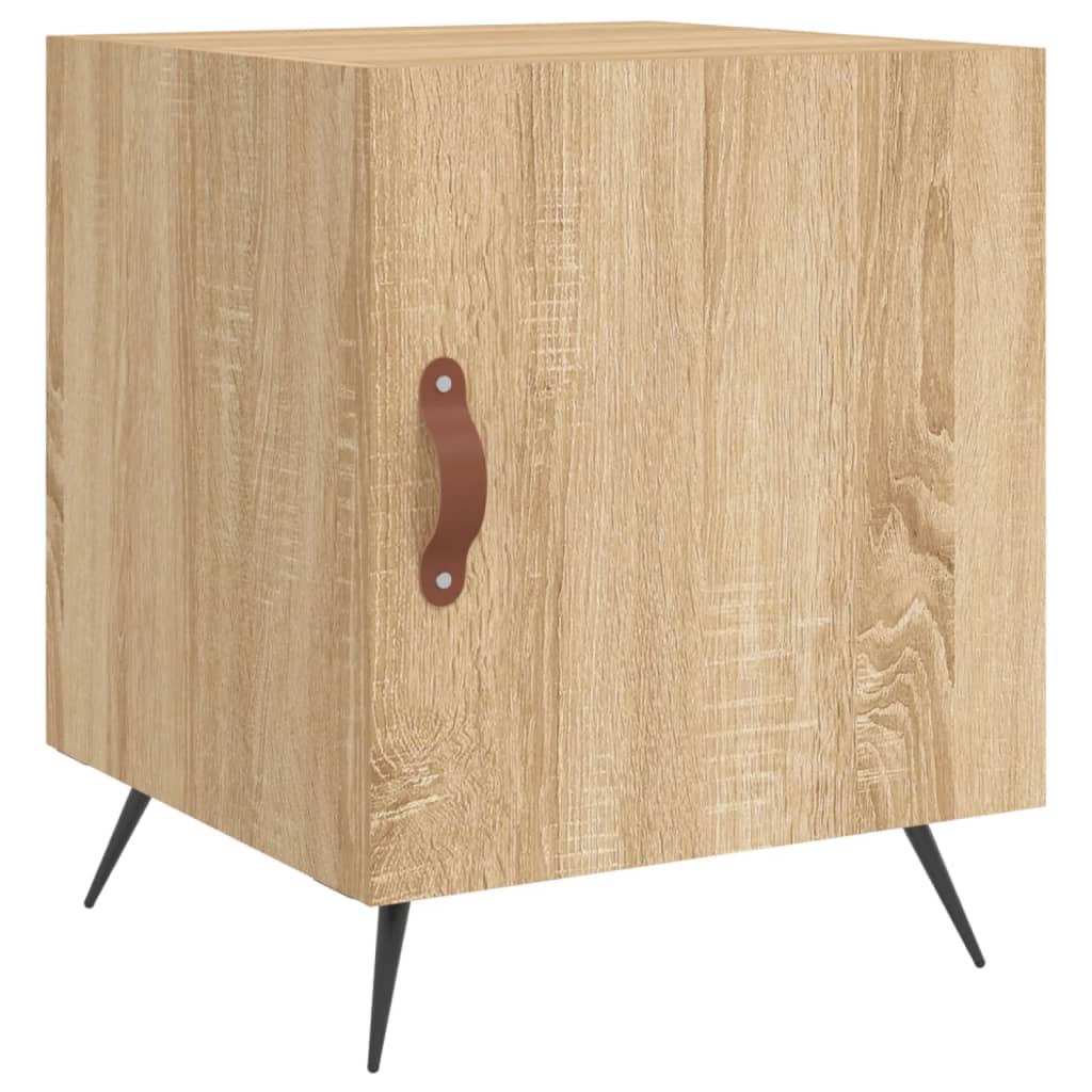 Moselota  Mesita De Noche Roble Sonoma 40X40x50 Cm Madera Contrachapada , Leroy Merlin