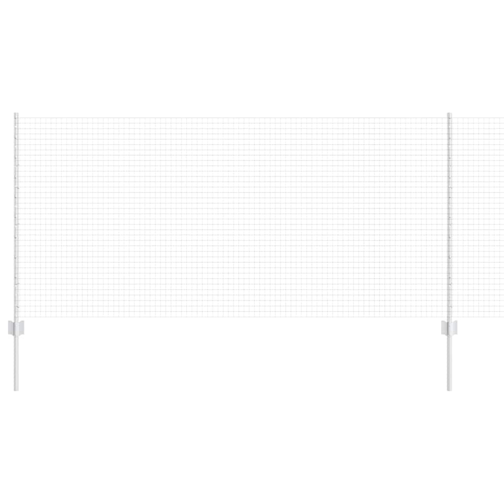 Clôture en acier argenté avec poteaux 1 x 25 m - COMFORTXL - 2