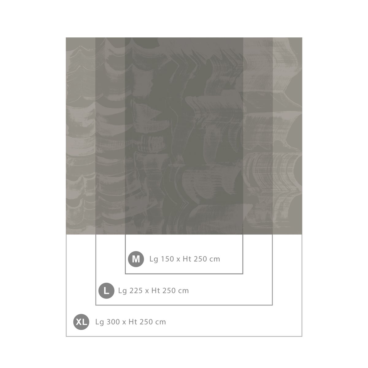 Carta da parati panoramica astratta con motivo di inchiostro a contrasto Blu 300x250cm - 4