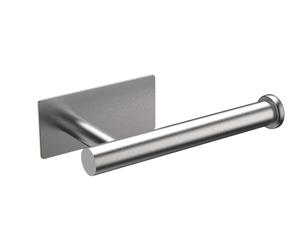 Porte-papier Toilette Autocollant En Acier Inox - Sans Perçage, Installation Facile Pour Salle De Bain, Cuisine