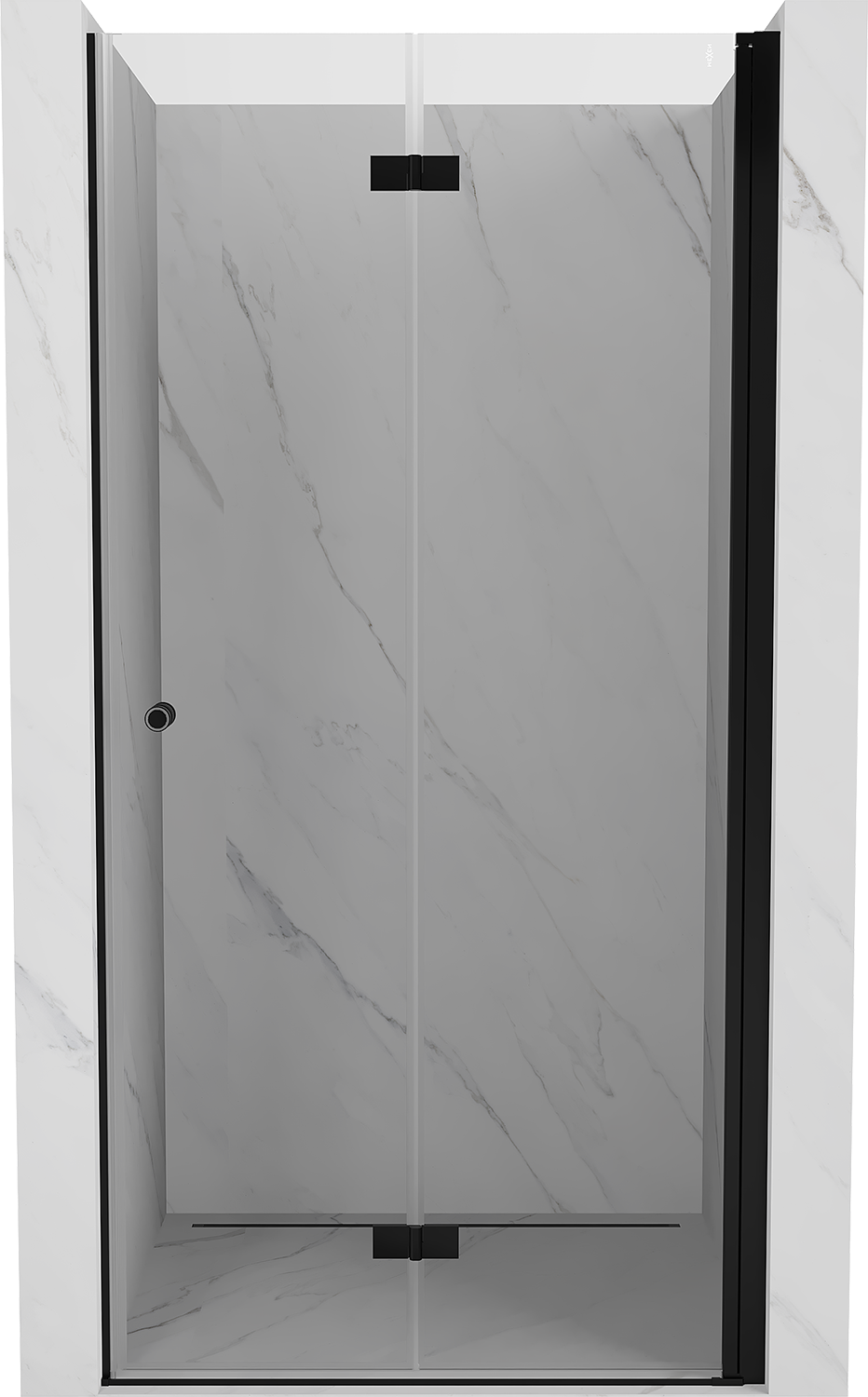 Mexen Mist-F drzwi prysznicowe składane prawe 105 cm, transparent, czarne - 8A6-105-000-70-00-P