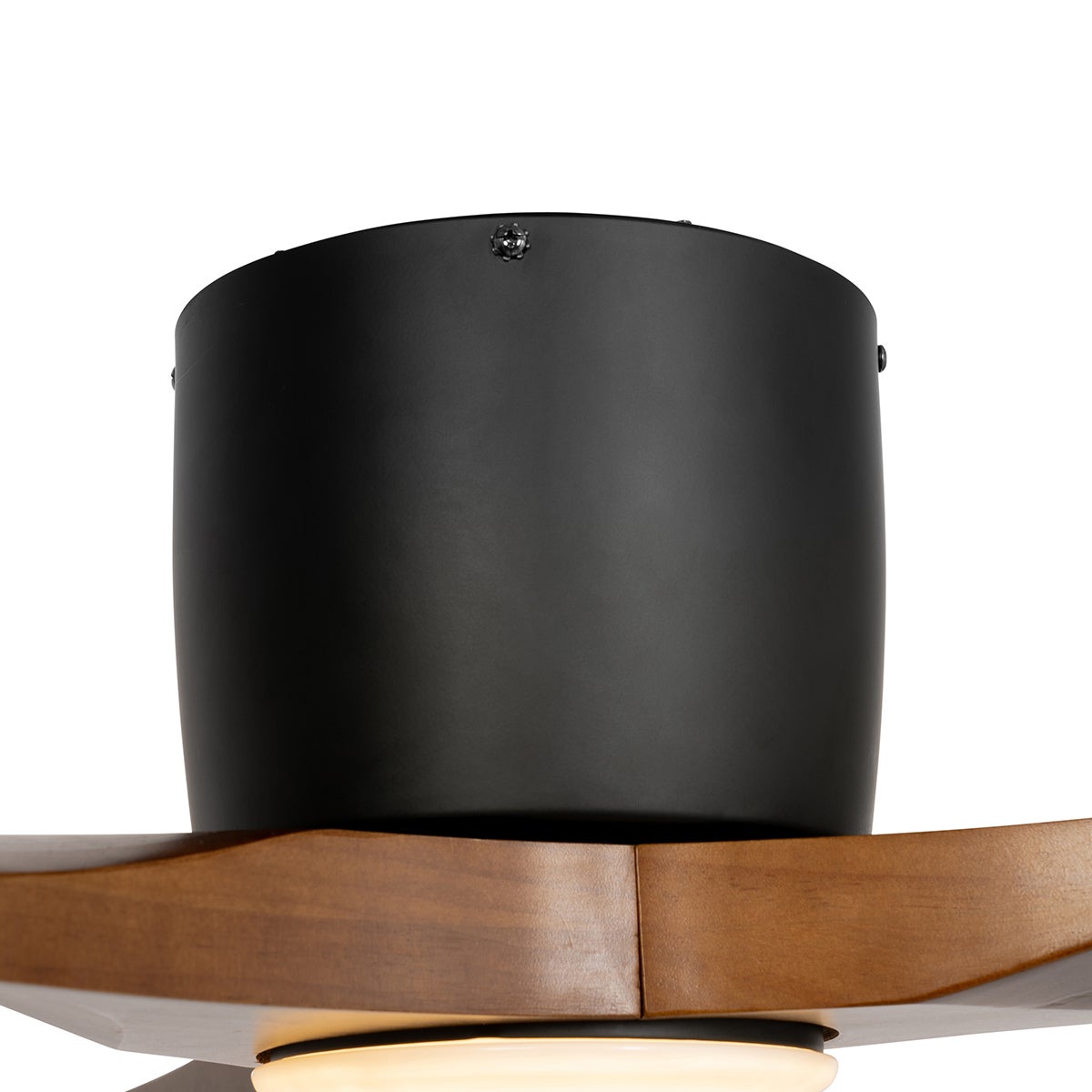 Qazqa moderne ventilateur plafond - Jerri - marron, rond, led intégrée 24w incluse, 3000k - 6500k, avec télécommande, - 8