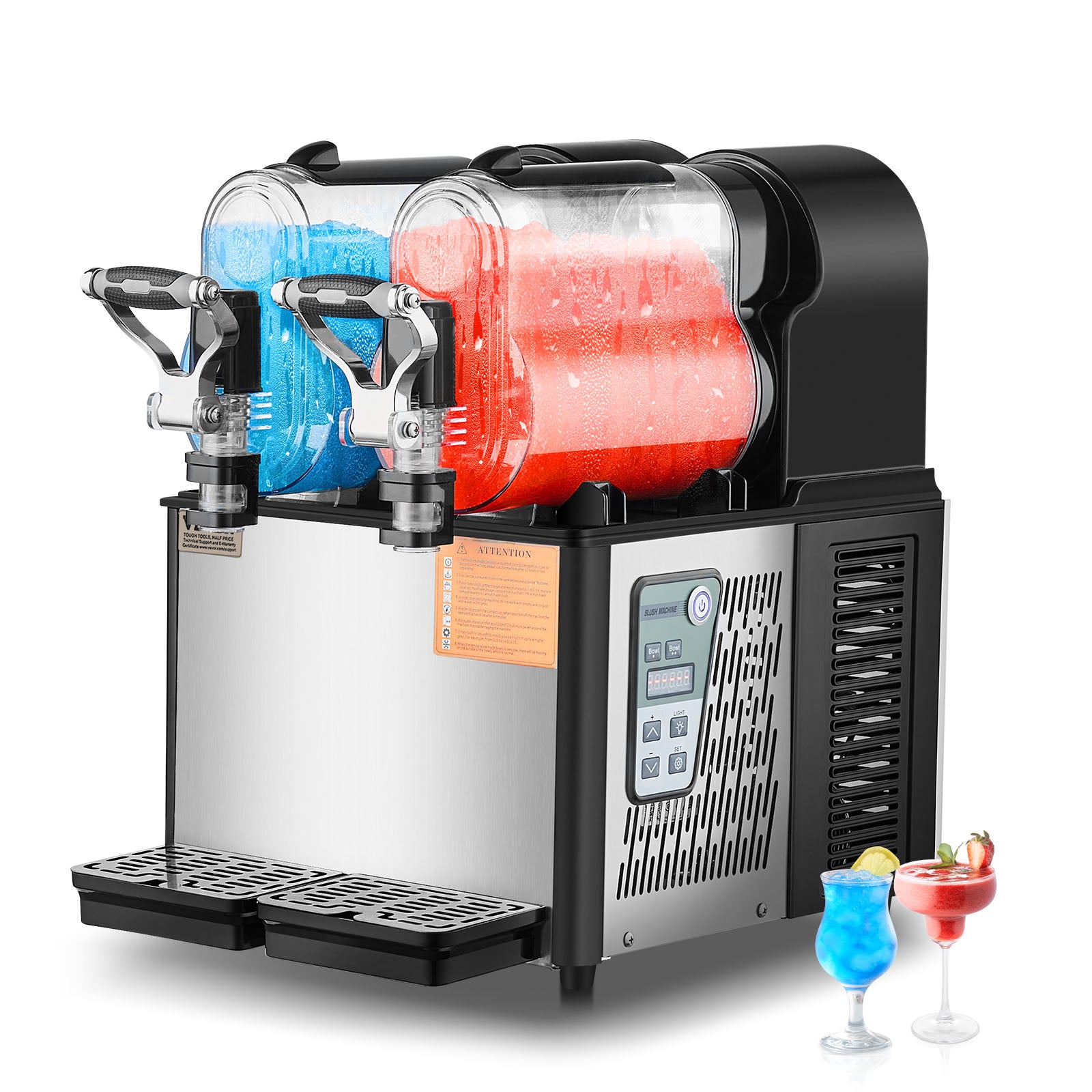 Komercyjna maszyna do lodów pośniegowych 3Lx2 Margarita Smoothie Drink Maker VEVOR
