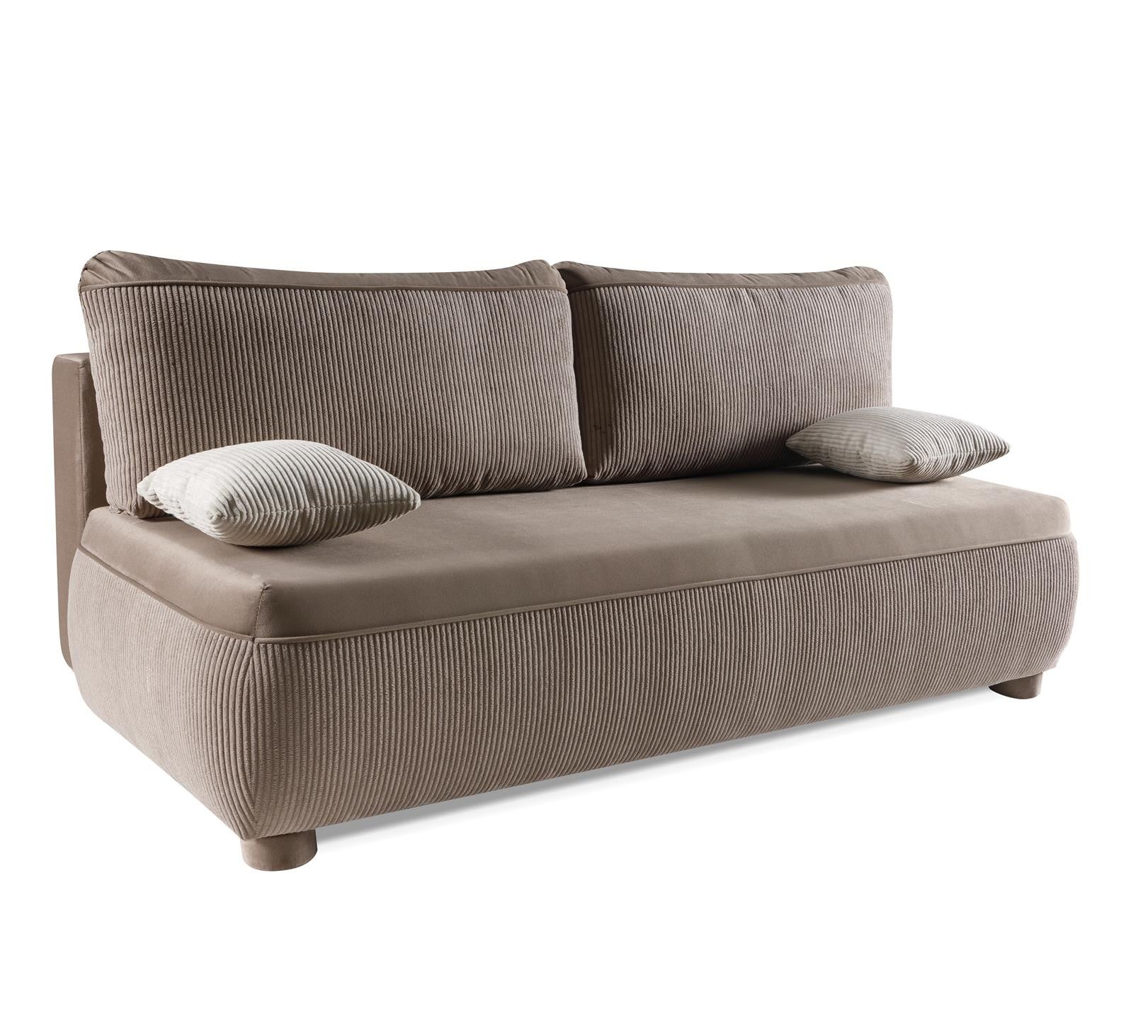 Sofa ADDA z automatem DL i funkcją spania, brązowy sztruks - Leroy Merlin