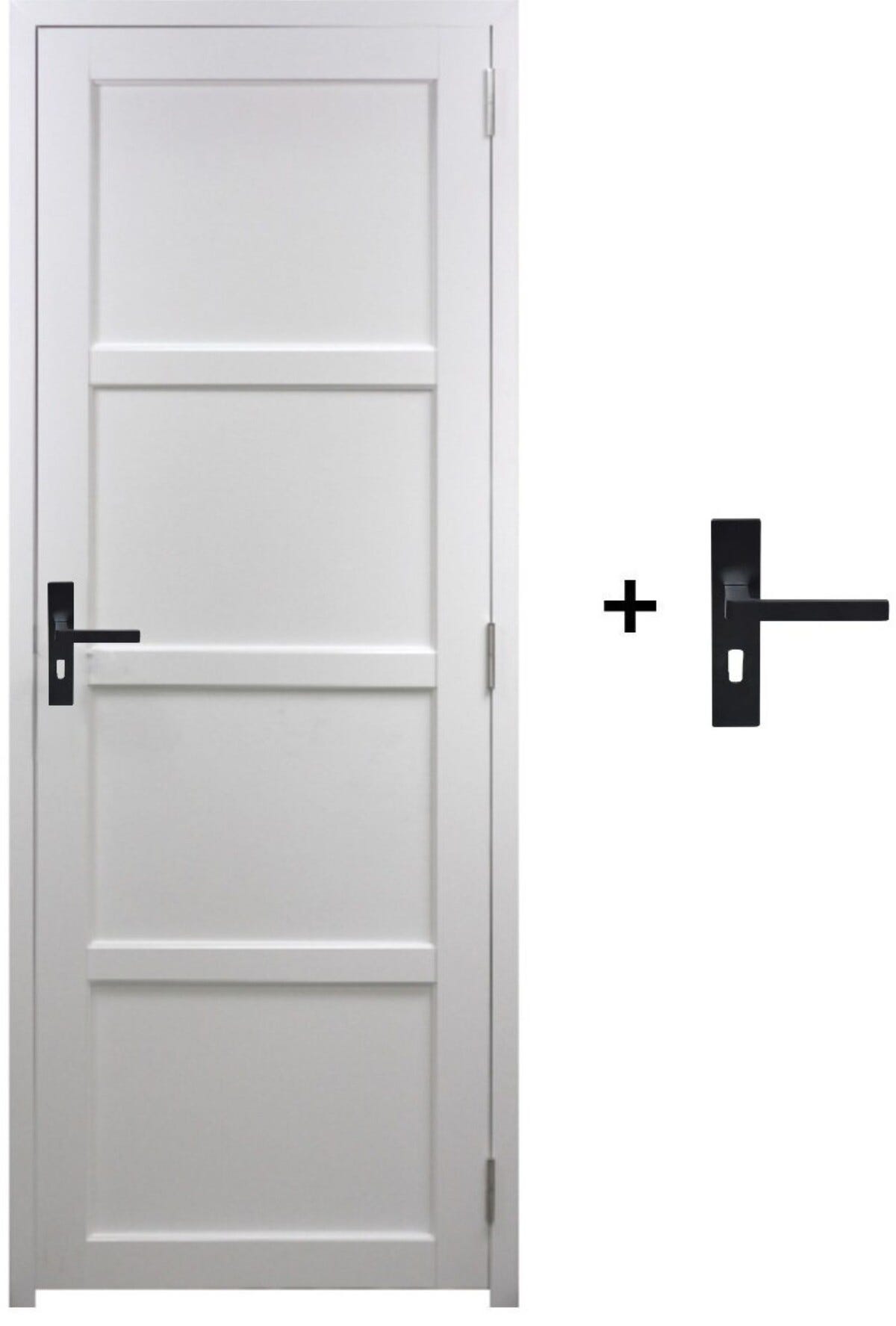 Bloc Porte Tamera Blanc H204 X L83 Poussant Gauche Côte Tableau ...