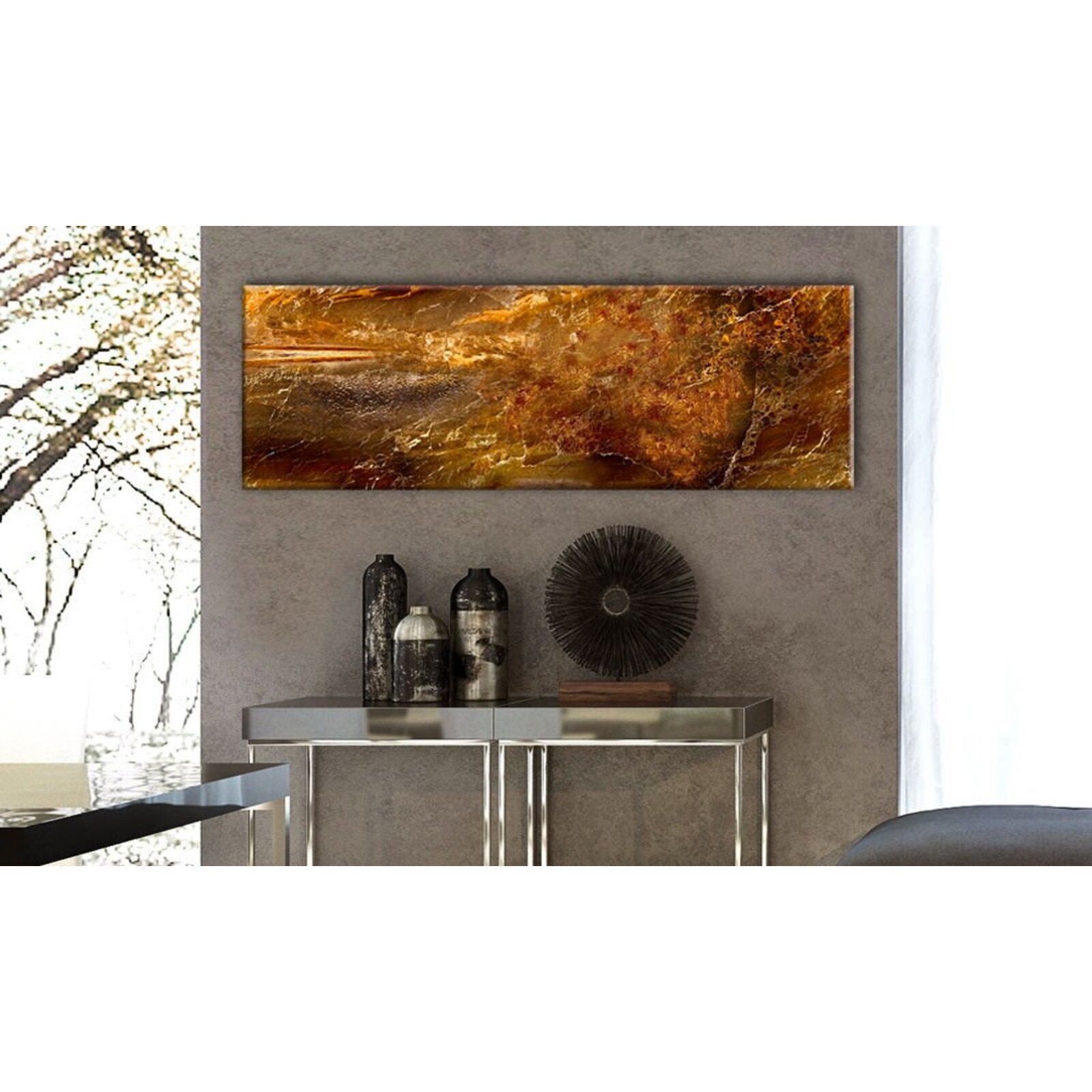 Tableau citadelle d'or - 120 x 40 cm - 2
