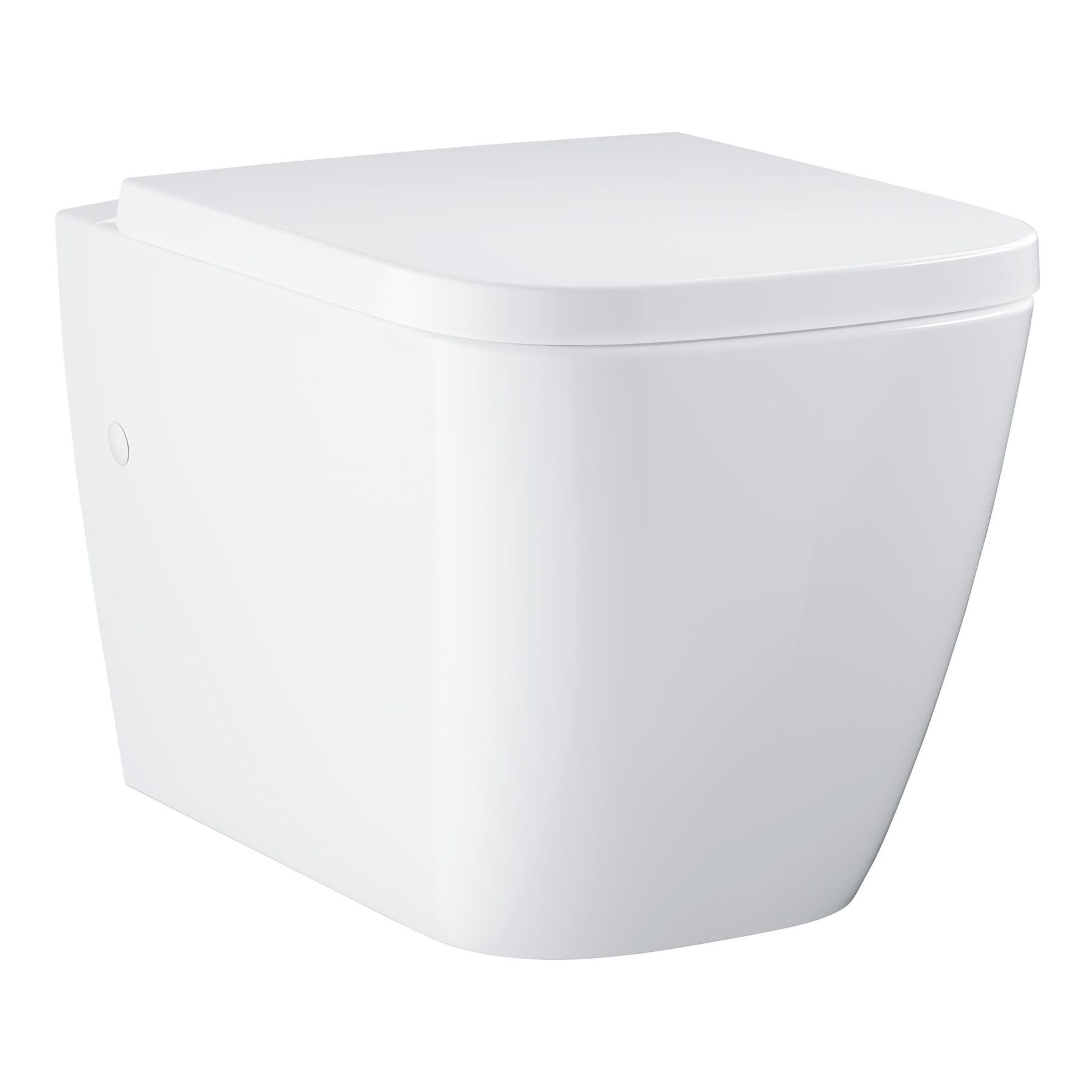 GROHE Pack WC suspendu Solido, cuvette sans bride, plaque de commade chromée, isolant et habillage à carreler - 7