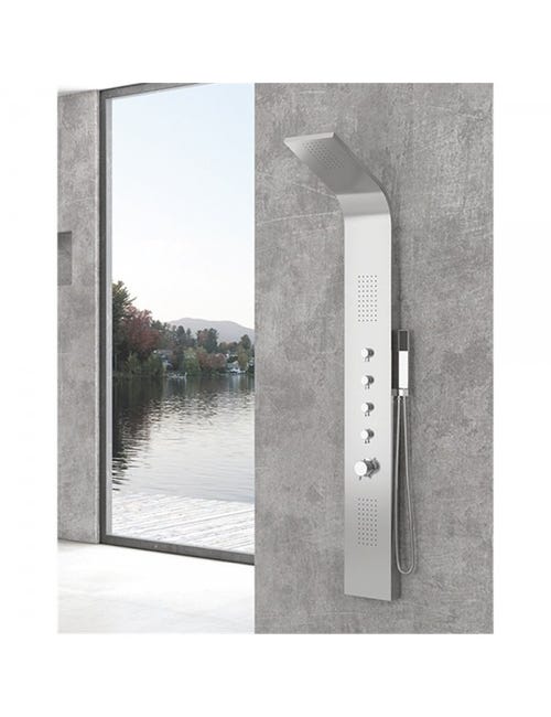 Colonne De Douche en acier inoxydable avec Hydromassage en Acier Inox Colonne De Douche en acier inoxydable avec Hydromassage en Acier Inox