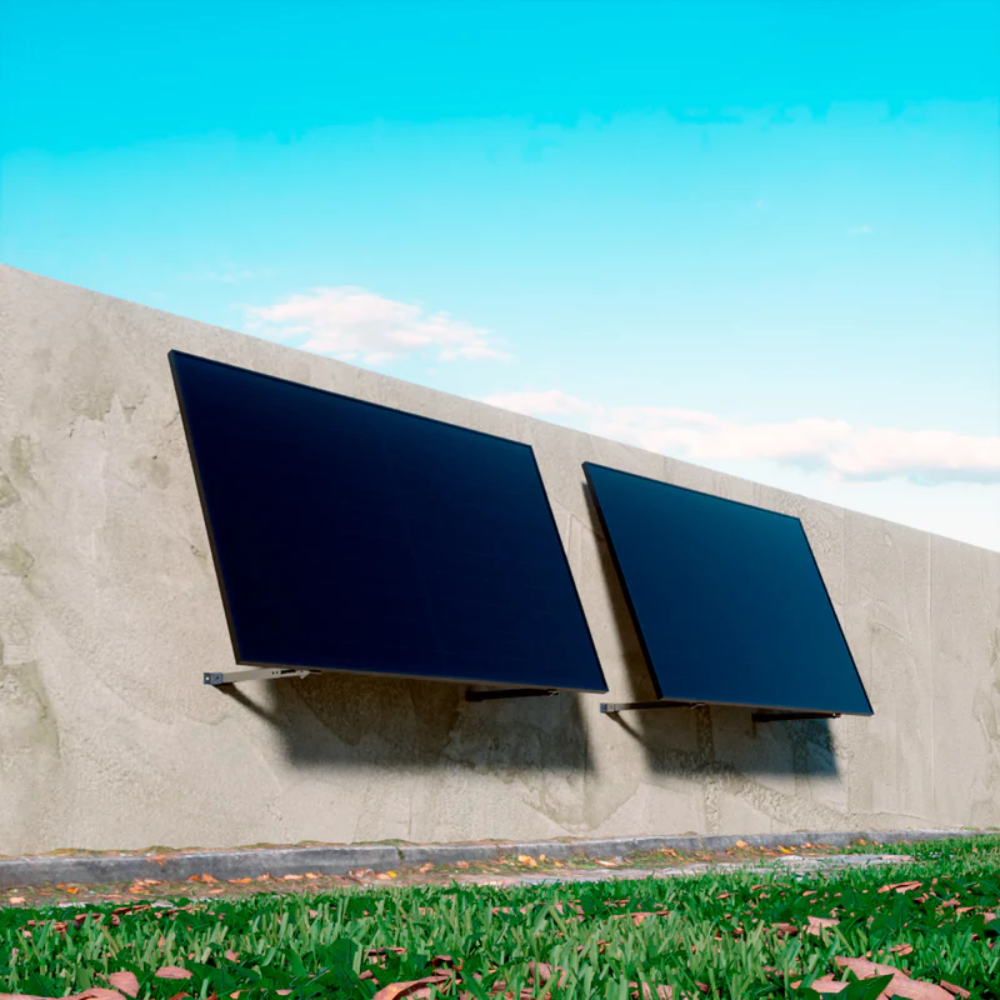 Kit solar plugin Eco 800 W de parede com 2x Canadian 460Wp + fixação + inversor + cabo 5 m - 5