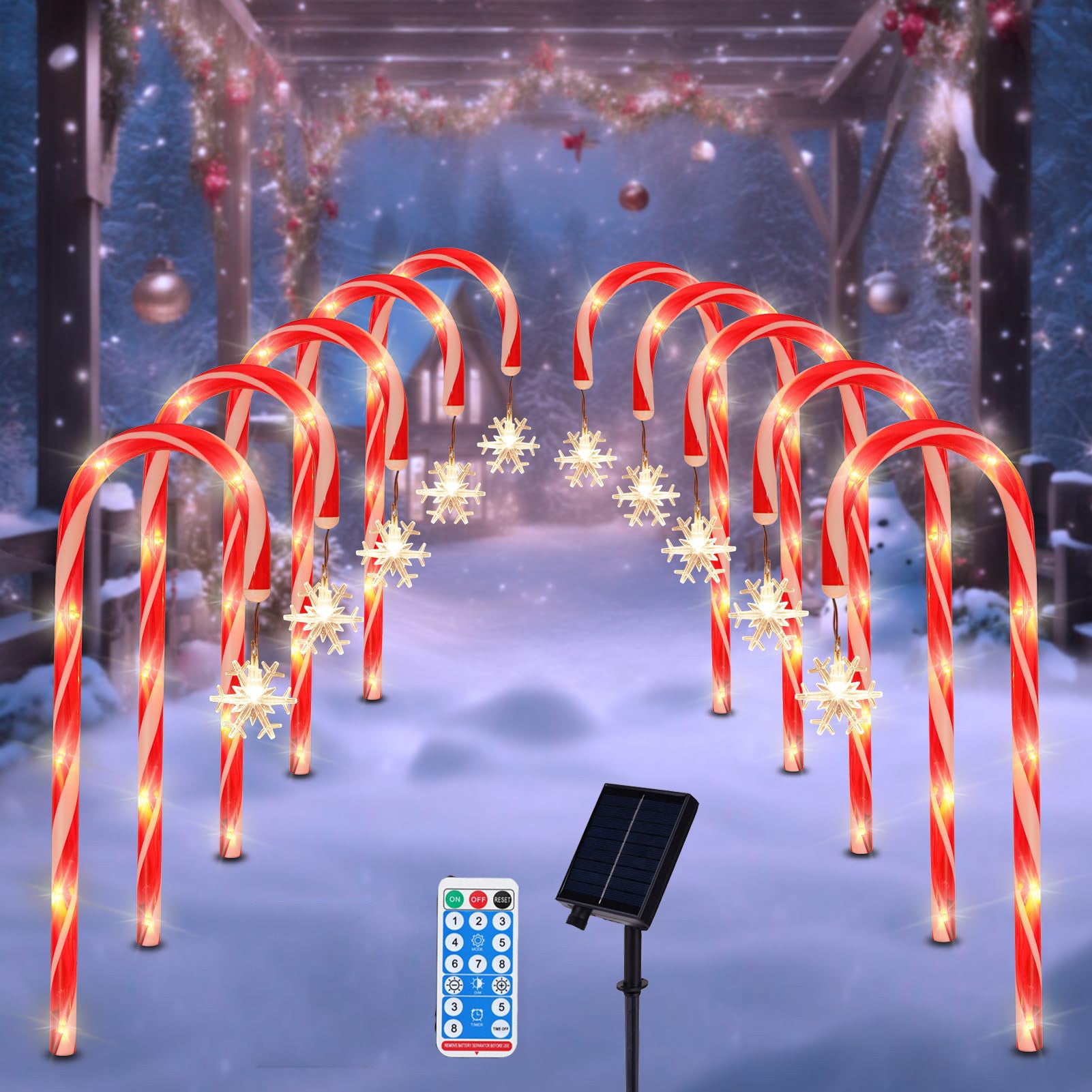 Lumières De Canne À Sucre De Noël,Bonbon Canne Lumières,Lumières