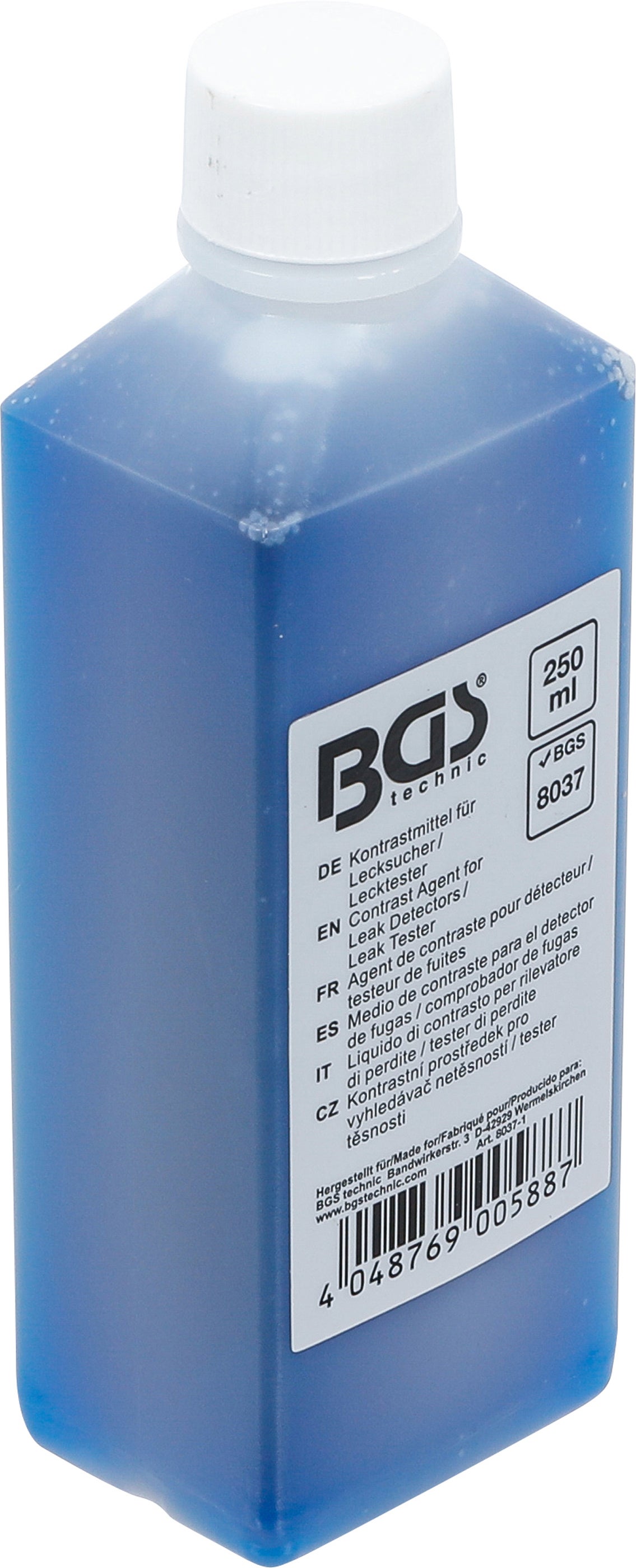 BGS Środek kontrastowy do wykrywaczy nieszczelności / testerów nieszczelności 250 ml do art. 8037 - 8037-1