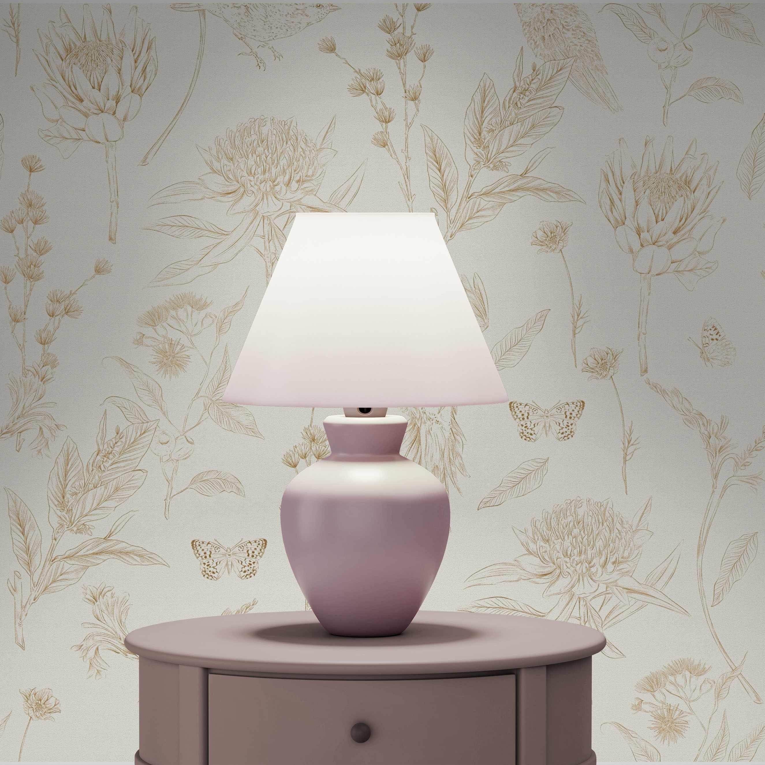 WTD 3345 Baroque Alessia M1 Papier peint intissé Bleu pétrole Marron classique