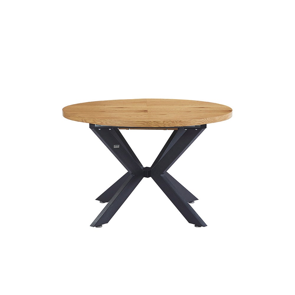 Home Deluxe – Ensemble de salle à manger AVENTURA avec 6 chaises IKALO marron clair – Couleur : chêne clair, dimensions : 120–160x76x12 cm, pied en - 5