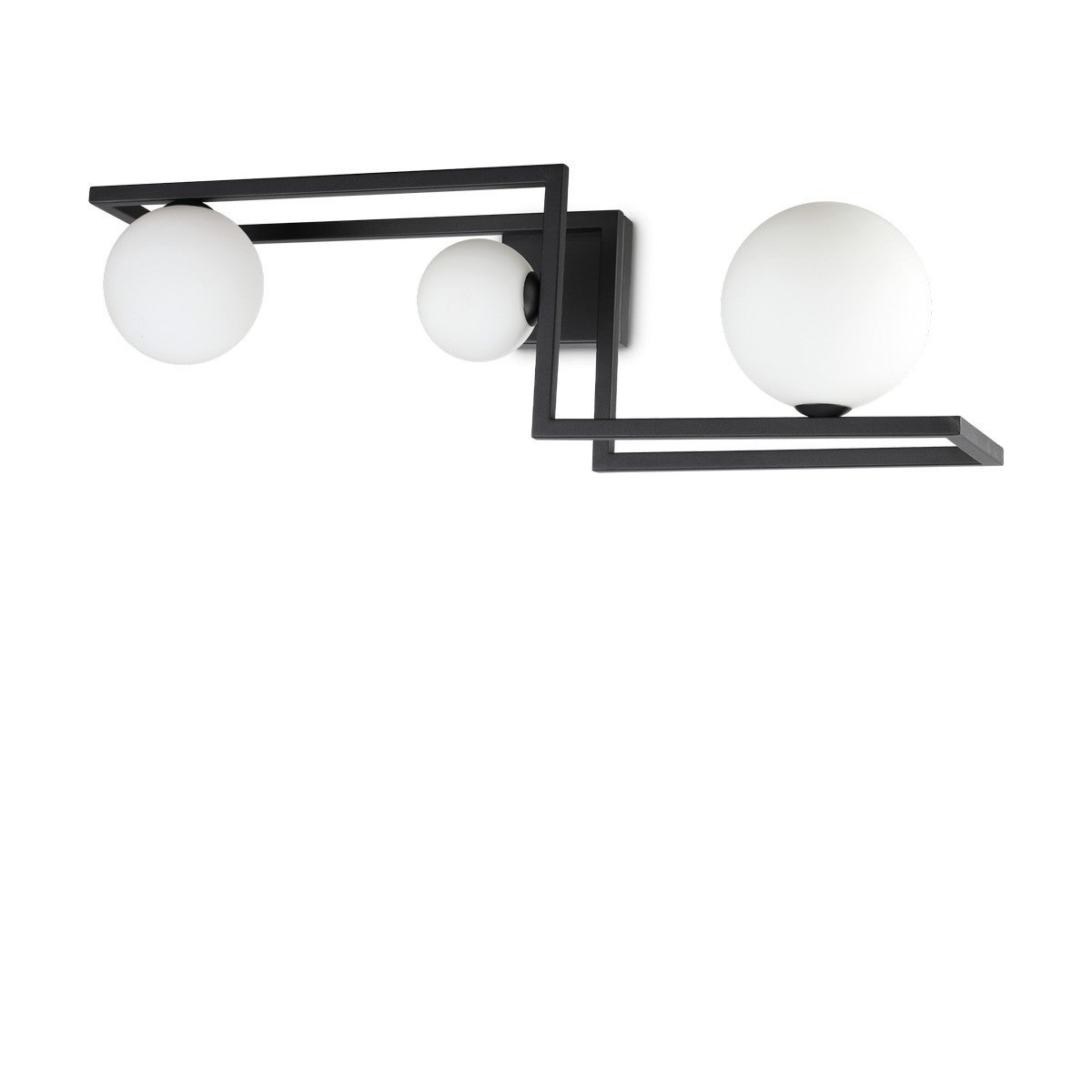 Ideal Lux  Angolo Plafón Globe 3 Luces Negro , Leroy Merlin