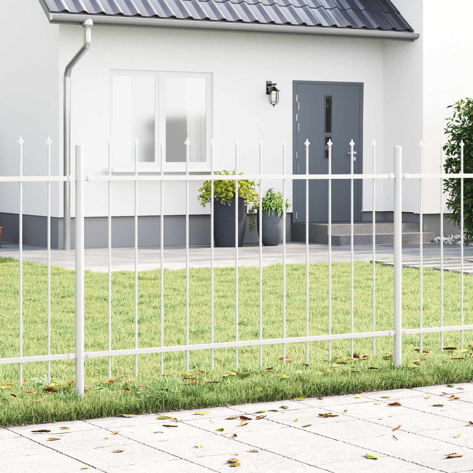 Ogrodzenie Ogrodowe 5 pcs Biały 8,5 x 0,8 m vidaXL