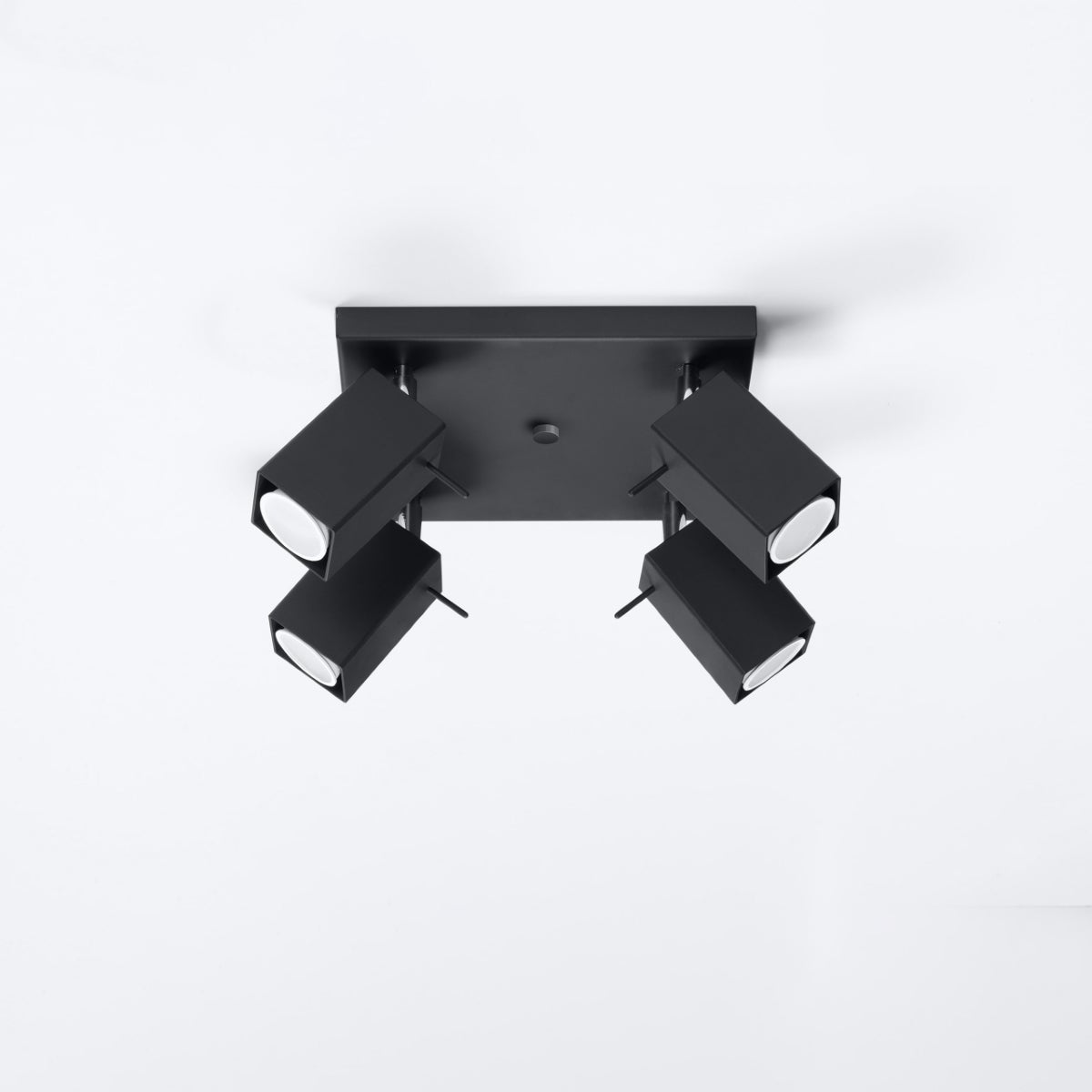 Plafon BRIOW 4 czarny LED 4000K - 25x25x16cm Sollux