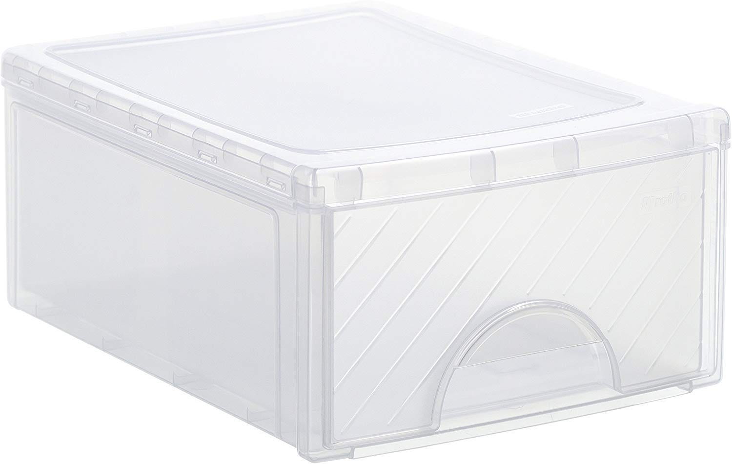 Cassettiera Plastica Trasparente Rotho 35x26x14cm - Con 1 Cassetto Estraibile, Per Organizzazione - Foto 6