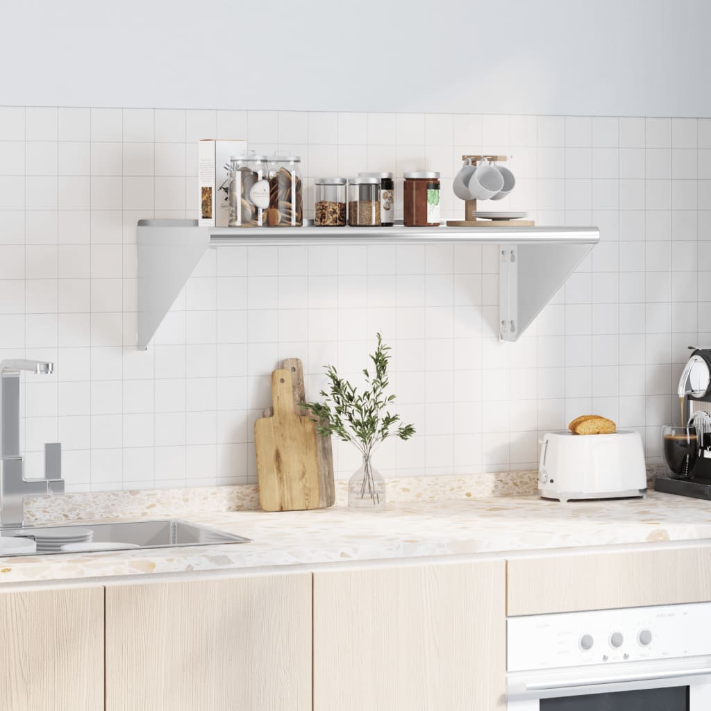 Maison Exclusive - Mensola a Muro 100x45x31 cm Argento in Acciaio Inossidabile - 3