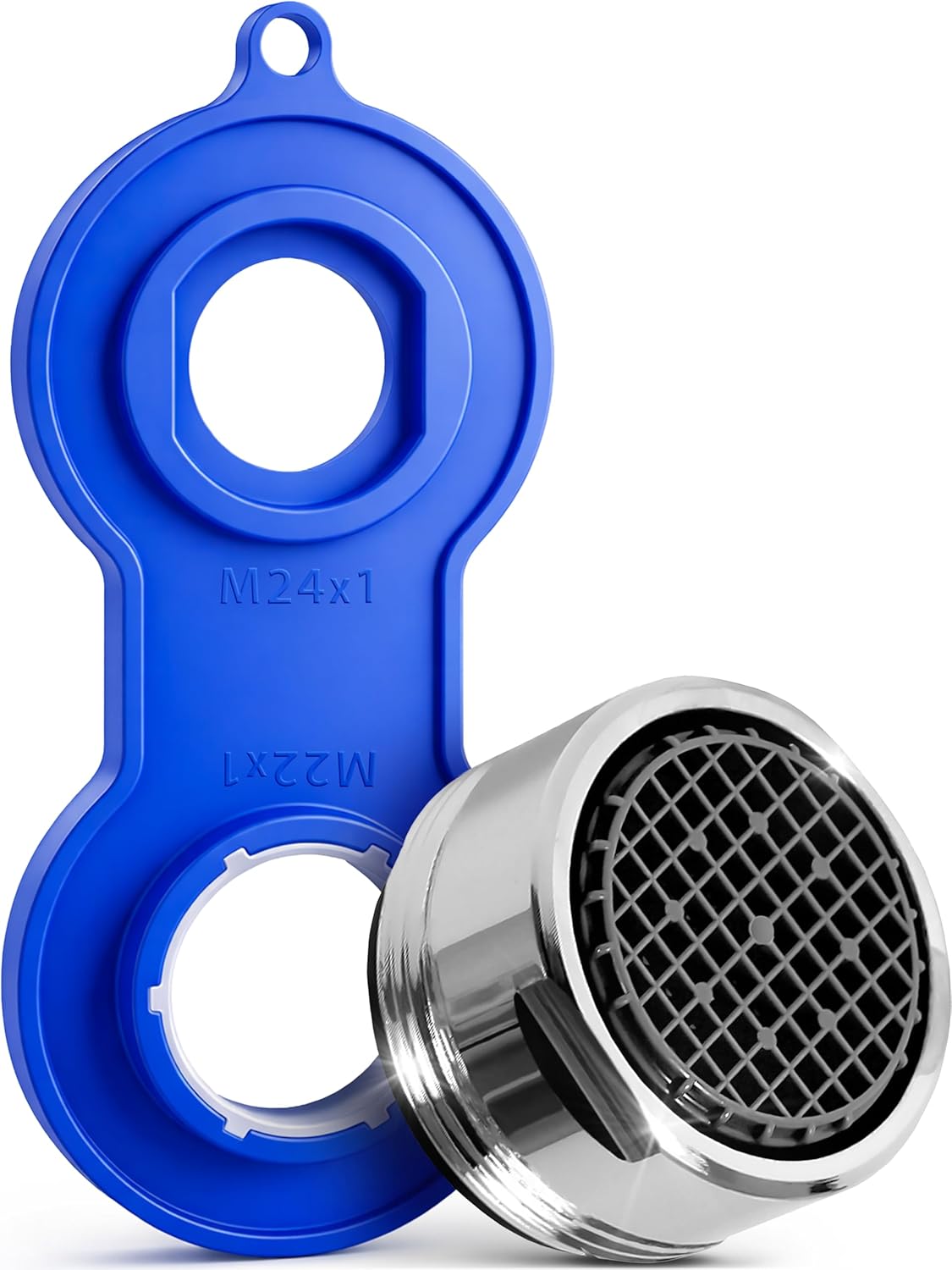 Aerator pentru baterie din alamă cromată cu filtru anticalcar și cheie pentru instalare. Aerator pentru baterie economisitor de apă. Economie de apă