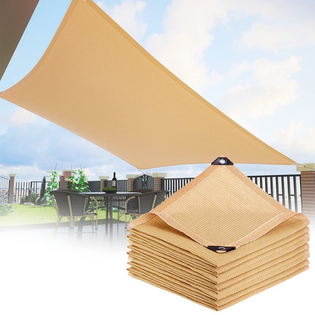Voile d'ombrage, filet d'ombrage extérieur, tissu d'ombrage, auvent anti-UV à 95% pour piscine, patio, jardin, arrière-cour, 3 m x 5 m