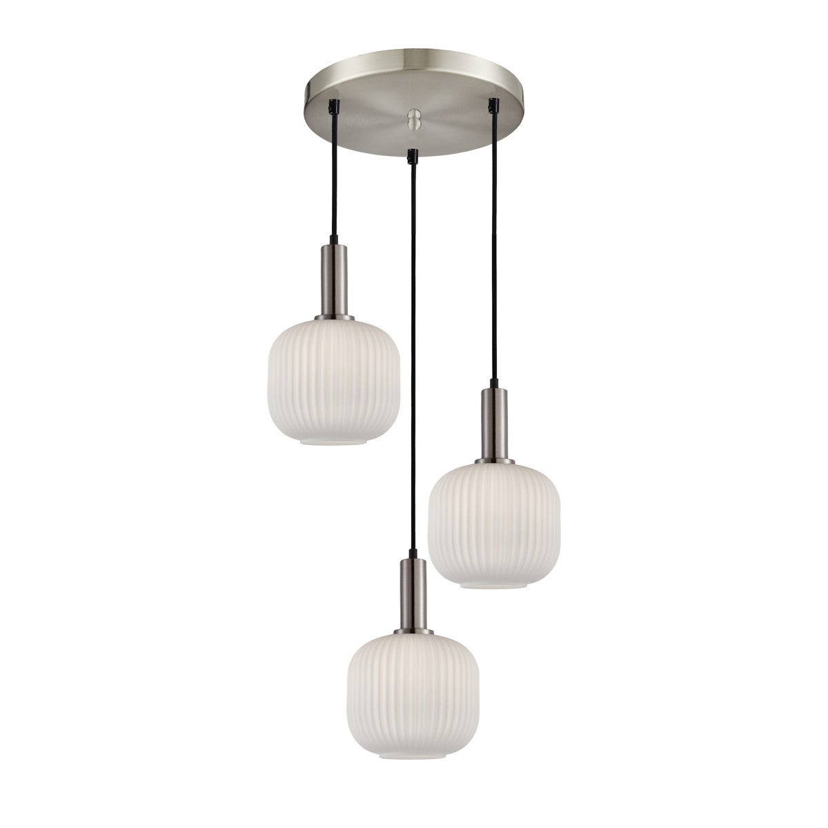 Lampa wisząca PENZI srebrna 3 x E27 x 40W wym: 126 x 46 x 46 cm Italux