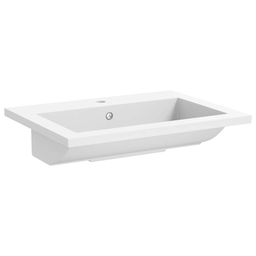 Lavatório de granito 600x450x120 mm branco vidaXL - 5
