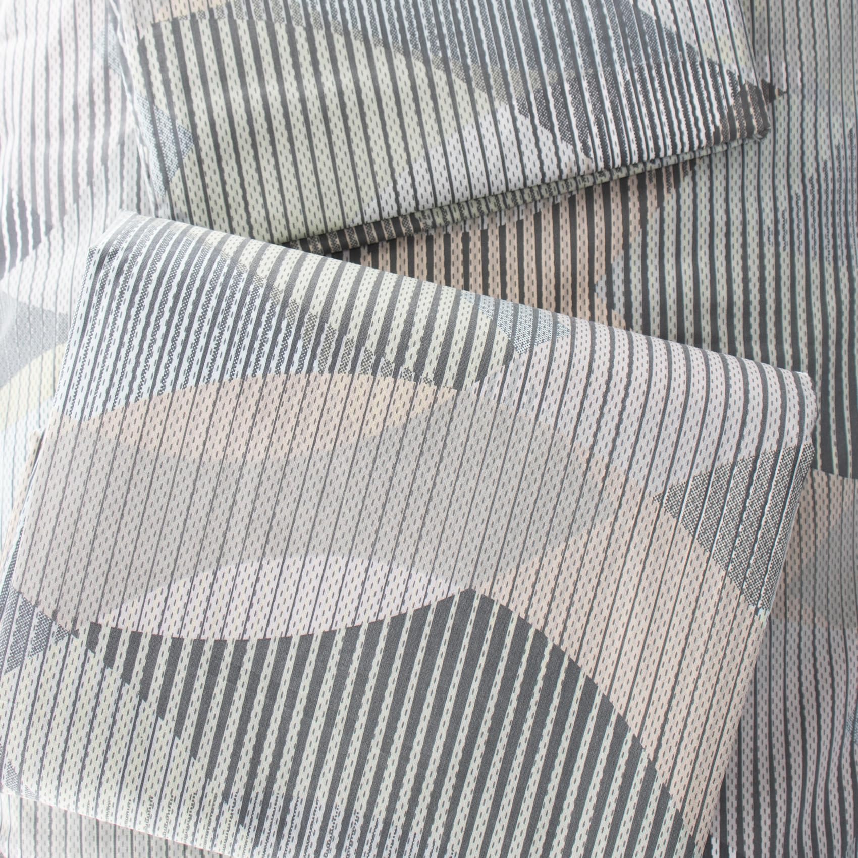 Vallesusa Loira Parure Copripiumino Piazza e Mezza, Grigio - 2