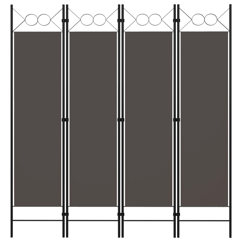 Cloison de séparation 4 panneaux gris anthracite 160x180 cm - COMFORTXL - 2