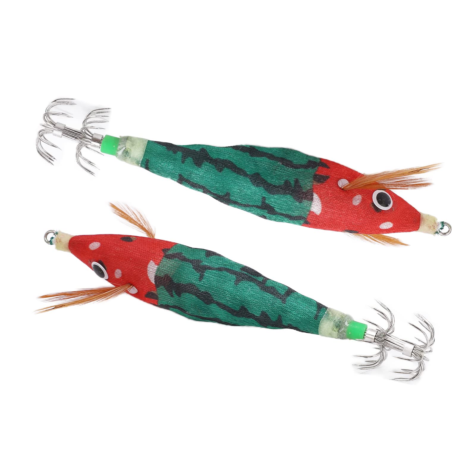 Ancien leurre de pêche inconnu appât poisson en bois rouge et jaune