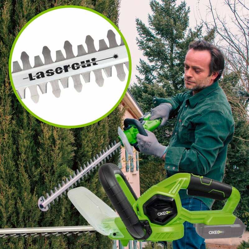 Taille-haie batterie 18V Easy Full - sans batterie - Sans fil - Longueur de coupe 52cm - Poignée arrière rotative - Léger - 4