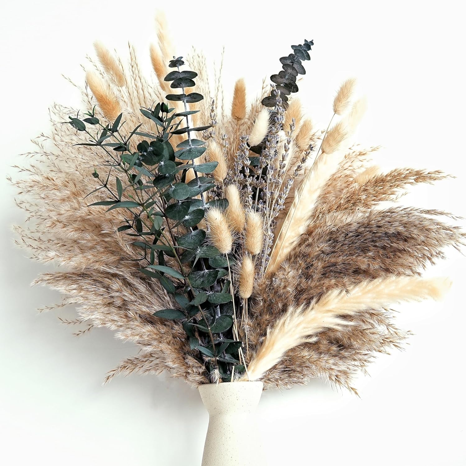 Herbe de la Pampa Verte - Décoration de Table pour Salle à Manger et Salon - Fleurs Séchées et Artificielles - Petite Décoration Quotidienne d'Ét - 3
