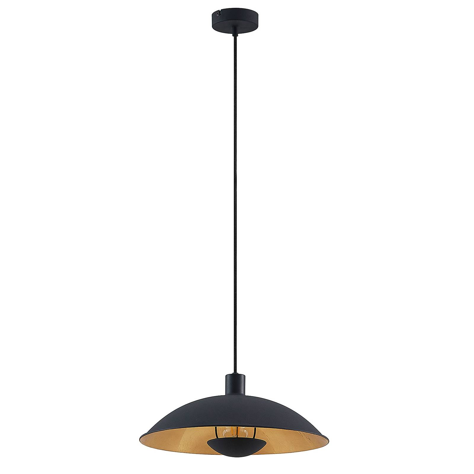 Plafonnier Lampe Cage en Métal Vintage Suspension Lustre 60cm Moderne Noir pour Chambre Salle