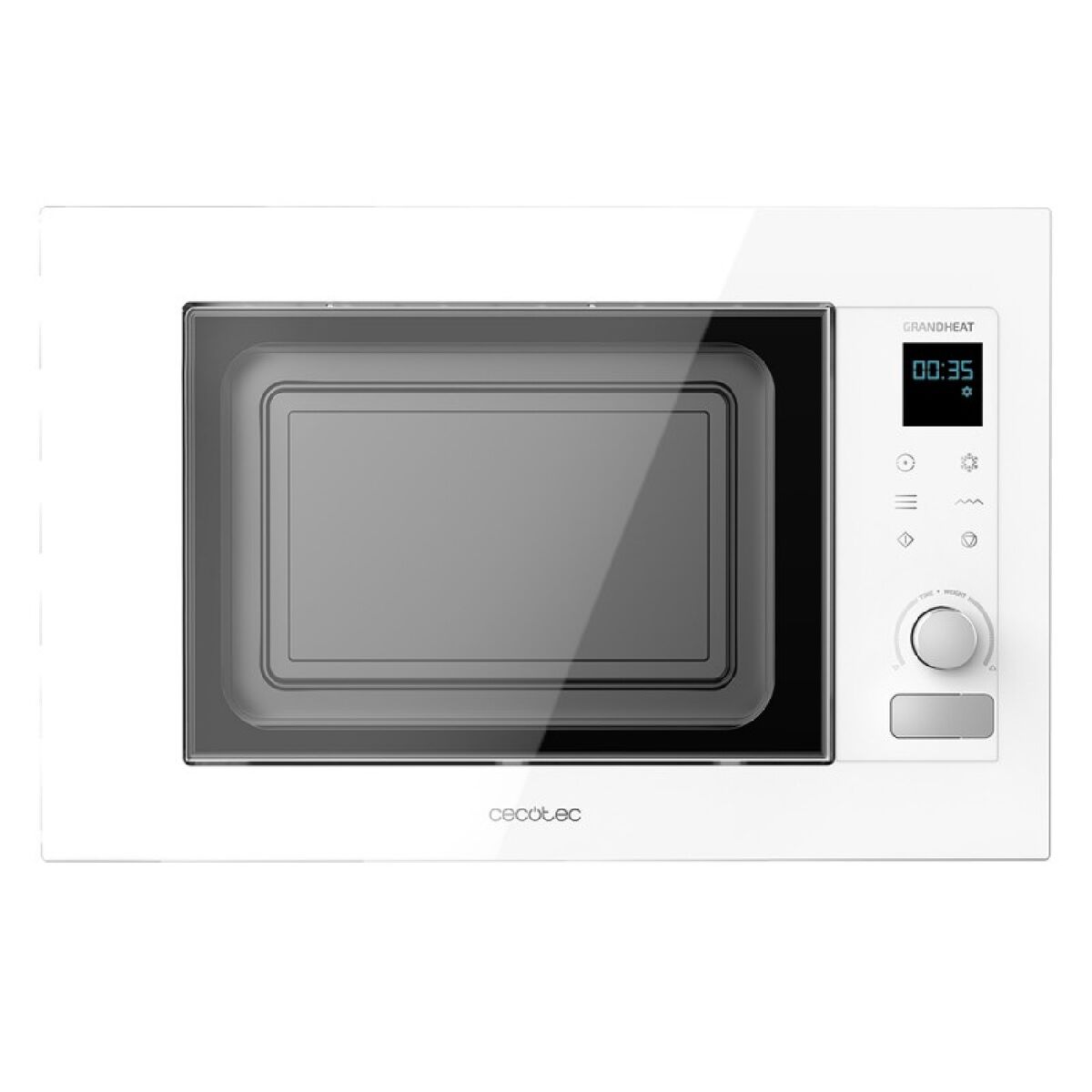 Cecotec Blanco Microondas Encastrable De 21 Litros Con Grill Grandheat 2090 Built-In Touch White. 1200 W, Digital, Táctil, 8 Funciones, Temporizador, Interior Con Revestimiento Cerámico, - Imagen 2