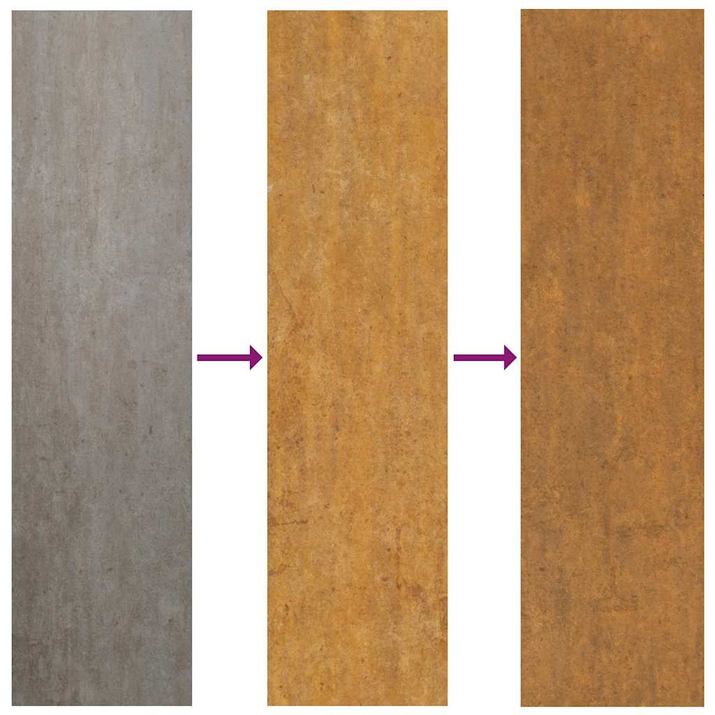 Jardinière，Pot de Fleurs rouillé 120x40x40 cm acier inoxydable CFW36152 - 8