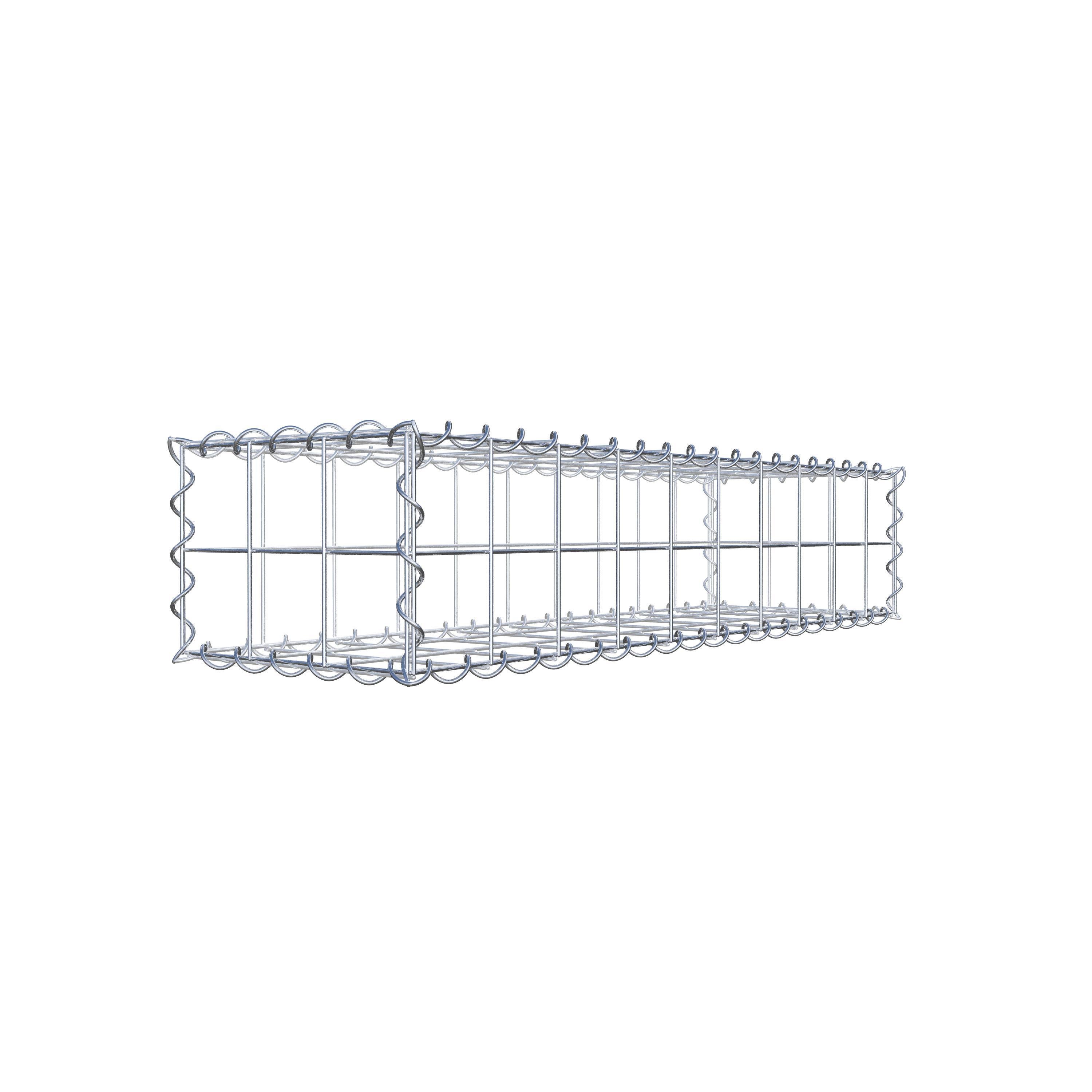 Gabiona - Gavión de acero galvanizado 100x20x30cm (LxAxP), malla 10 x 10cm, Espiral, jaula metálica para muro o jardín - 3