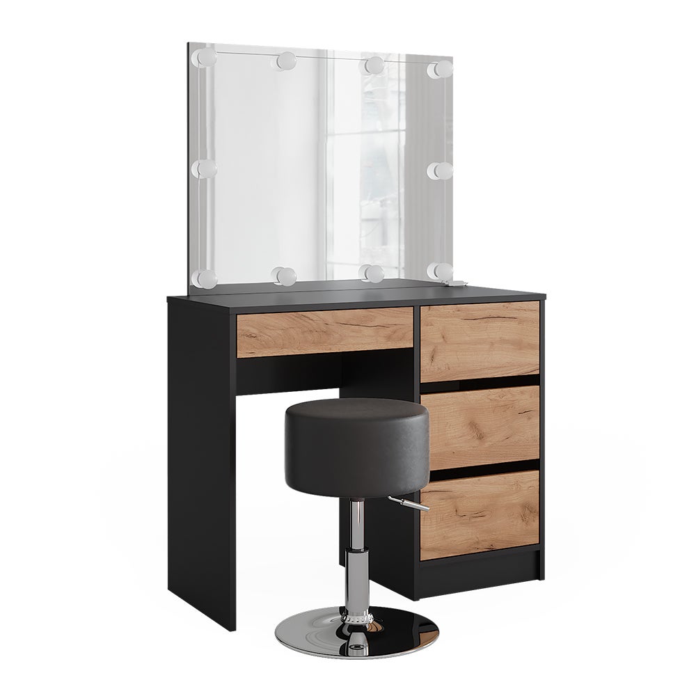 Coiffeuse Moderne Blanche Avec Miroir LED Vicco Sherry – Idéale Chambre Ado