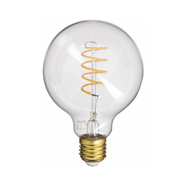LUEDD Lot de 5 Ampoule LED E27 à intensité variable P45 Verre transparent 3W 250 lm 2200K